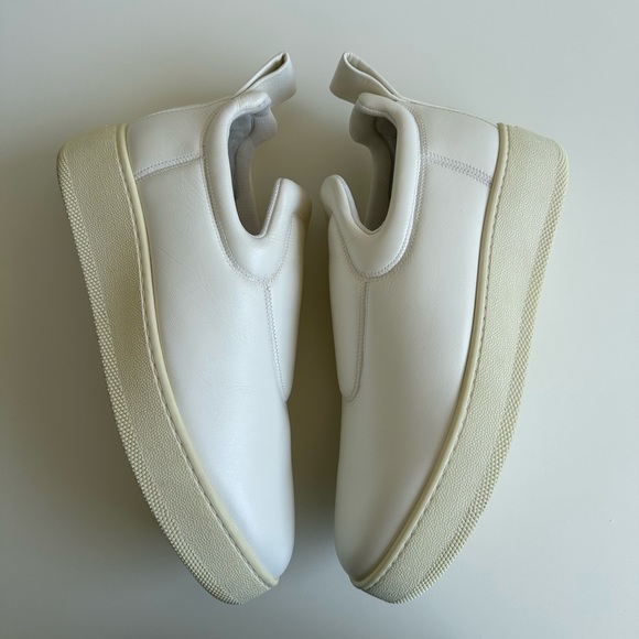 Celine Pull On Sneakers White Leather Shoes size 41 NEW with box - Picture 7 of 12